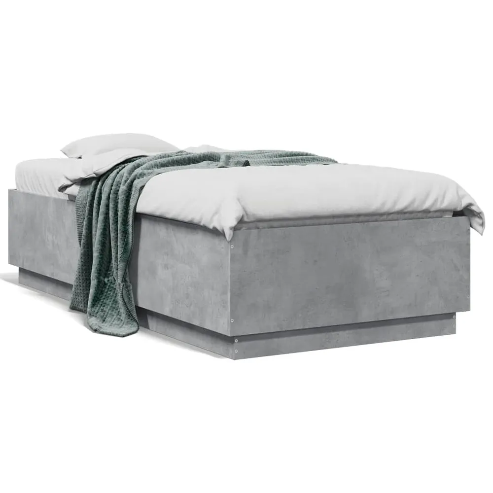 sengeramme 75x190 cm designed træ betongrå