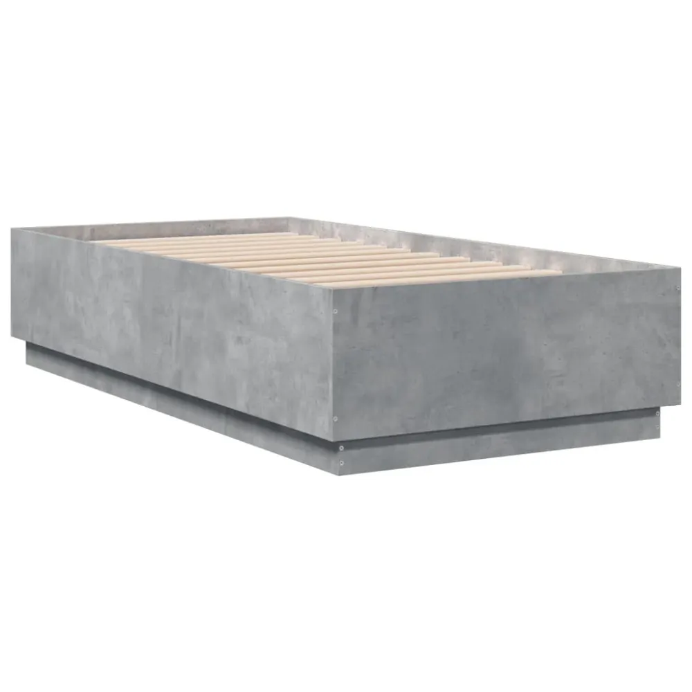 sengeramme 75x190 cm designed træ betongrå