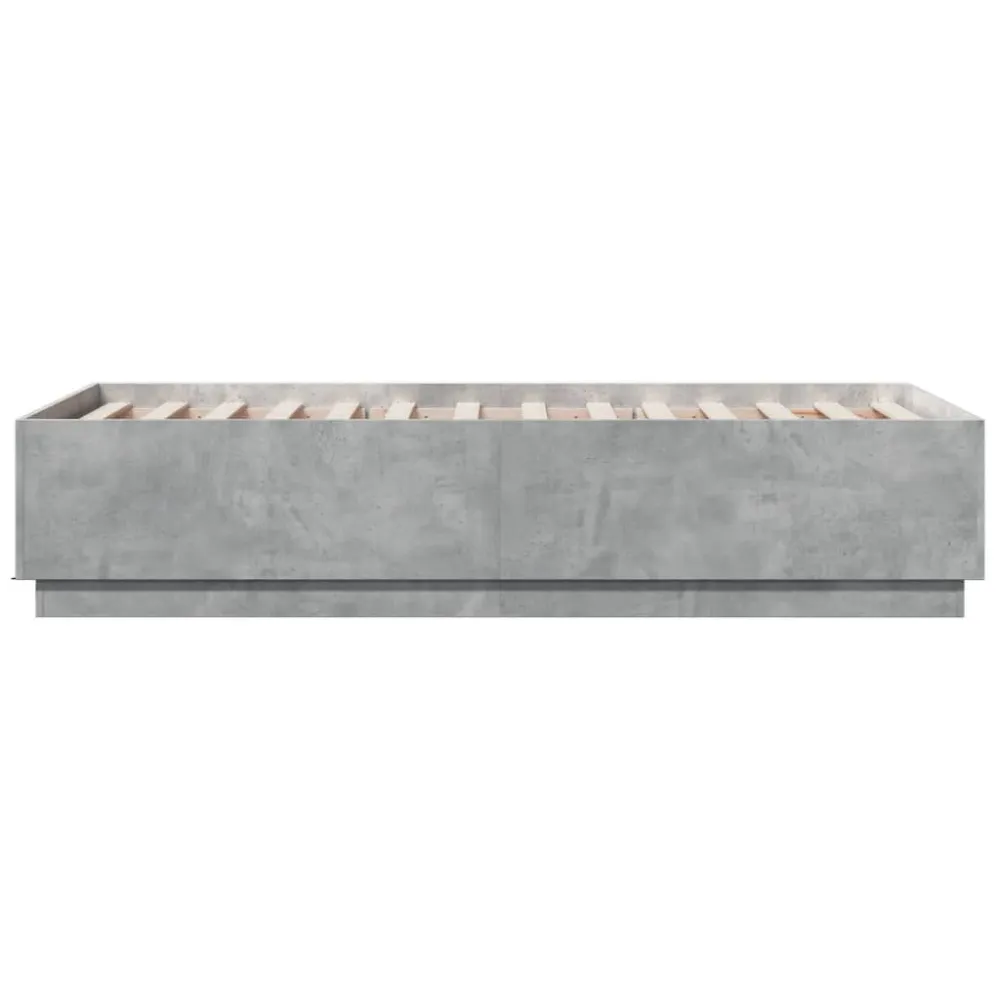 sengeramme 75x190 cm designed træ betongrå