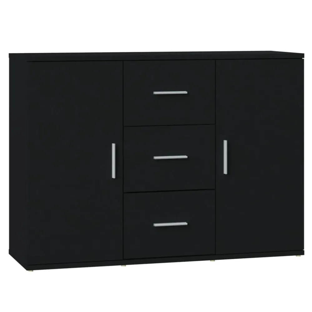 Skænk 91X29,5X65 Cm Crafted Træ Sort