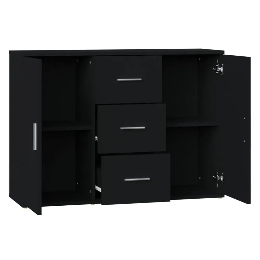 Skænk 91X29,5X65 Cm Crafted Træ Sort