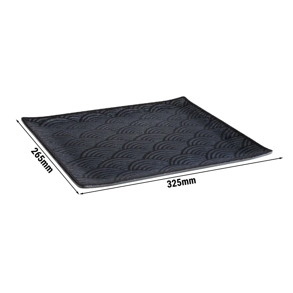 (6 stk.) GN-bakke 1/2 - ONYX WAVE - Melamin - Højde: 20mm
