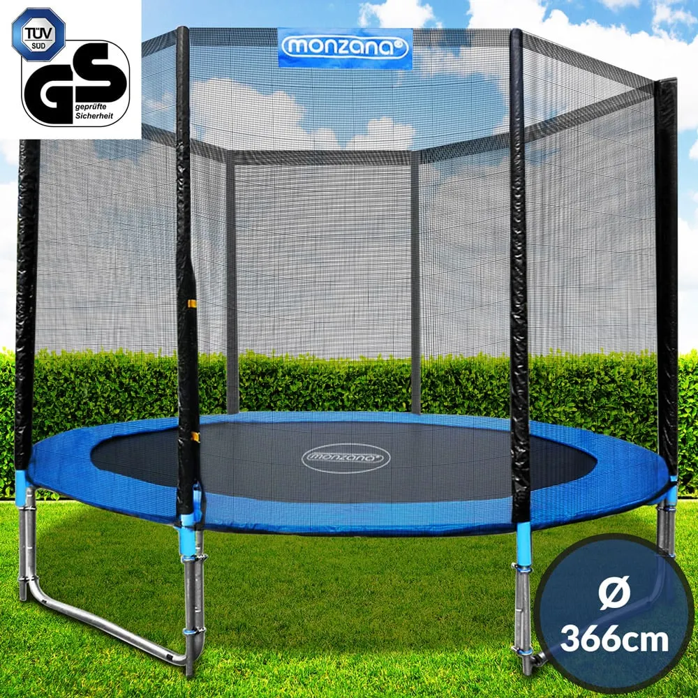 Trampolin Ø 366 cm Komplet sæt inkl. sikkerhedsnet