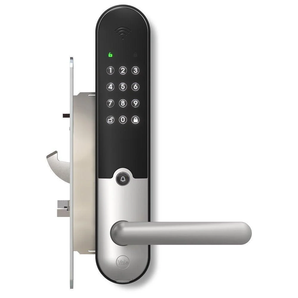 YALE Doorman L3S Flex Børstet Hardened - Sikker og Stilfuld Elektronisk Dørlås med Ajax Integration