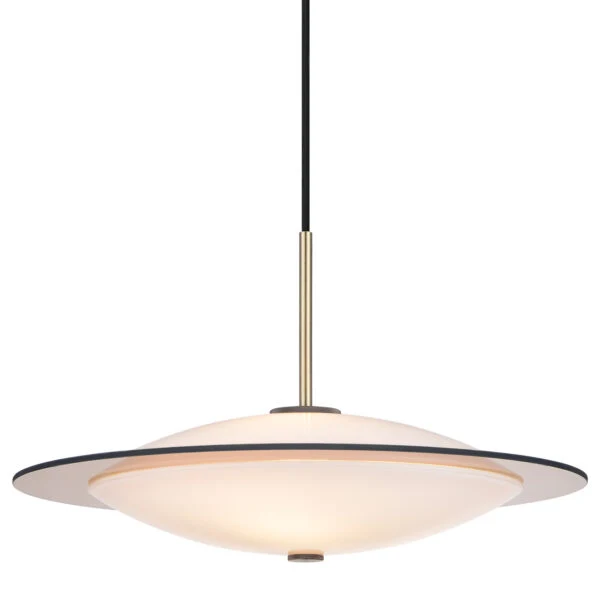 Orbit Pendel Ø40 Opal Glass, Antique Brass Alloy - Halo Design