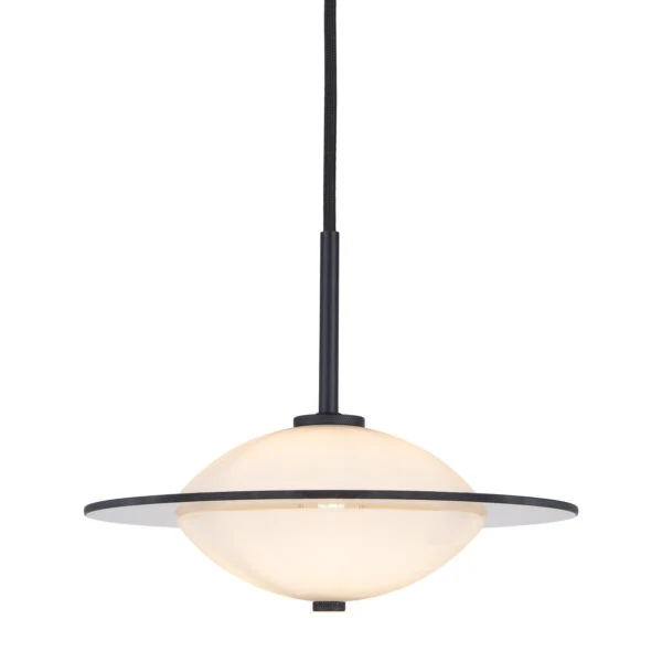 Orbit Pendel Ø24 Opal Glass, Black Metallic - Halo Design