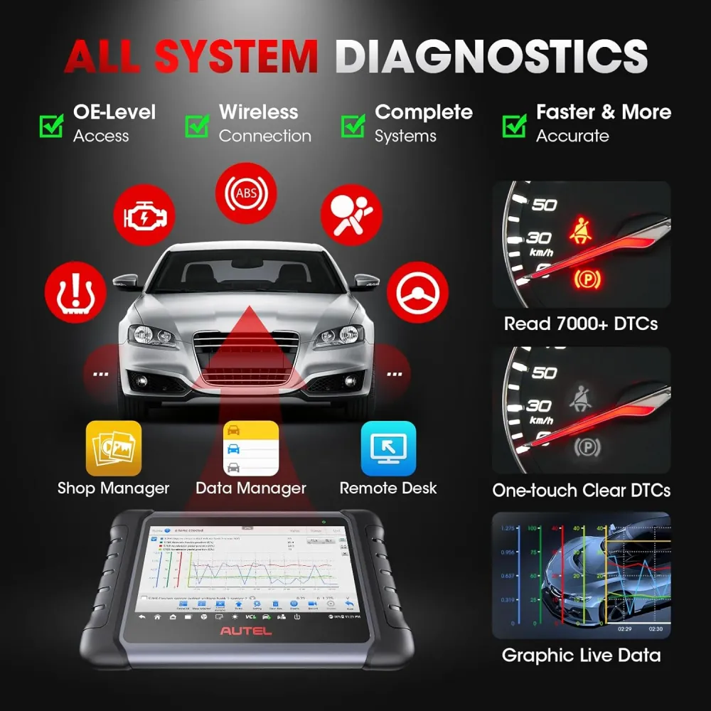 Autel MaxiCOM MK808K-BT Scanner Fast Response Sensor