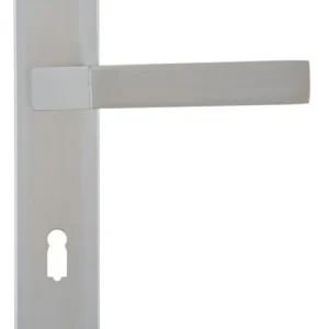Schaffner Helen dørhåndtag 72 mm med nøgle, satin-nikkel/krom