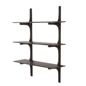 Ethnicraft PI Wall Shelf - 3 Hylder - Mahogany Dark Espresso