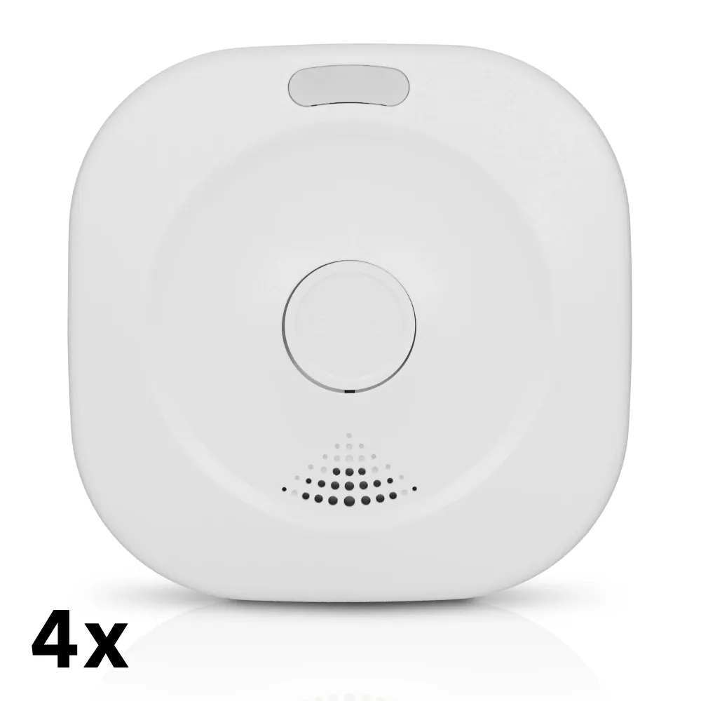Alecto - Wi-Fi Smart røgdetektor 4-pak Pearl - SMARTSMOKE11 4