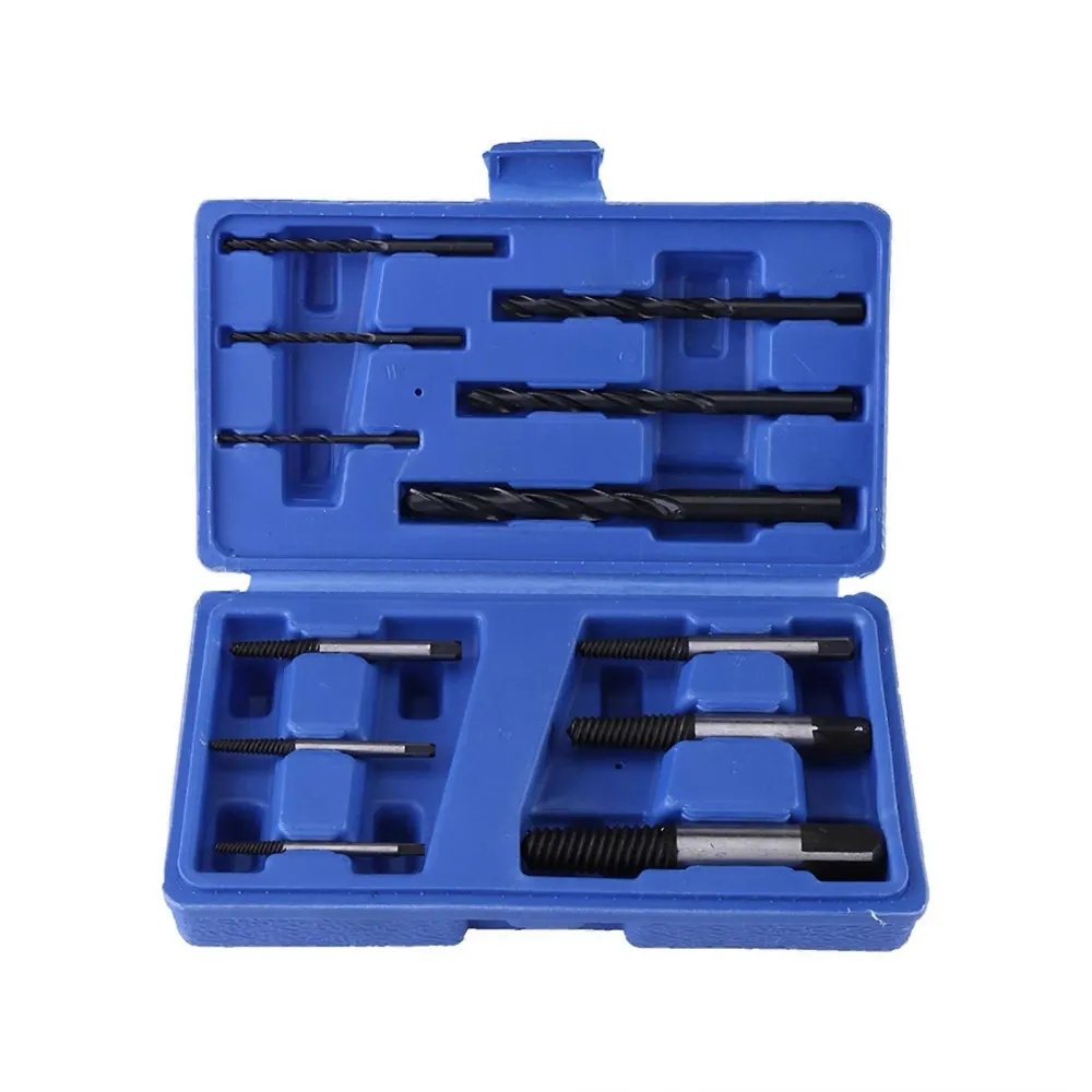 12PC Broken Screw Extractor Remover Sæt Let ud beskadigede afisolerede bor Bolt