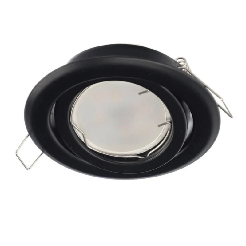 Indbygget, justerbar loftspot Edo Daira Black IP20 rund ebony EDO777299 1 stk.