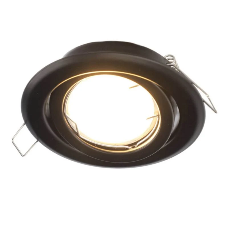 Indbygget, justerbar loftspot Edo Daira Black IP20 rund ebony EDO777299 1 stk.