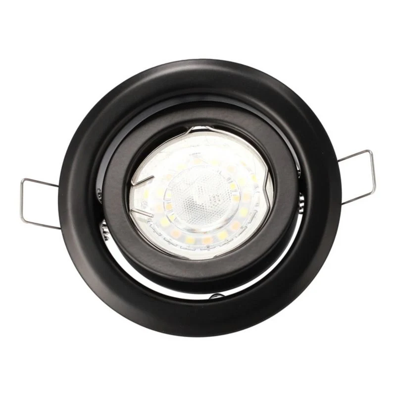 Indbygget, justerbar loftspot Edo Daira Black IP20 rund ebony EDO777299 1 stk.