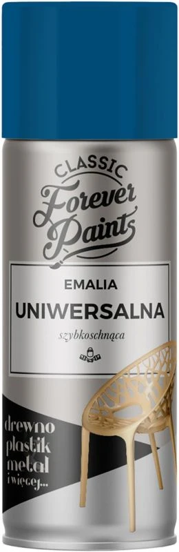 Forever Paints universal hurtigttørrende emalje spray 400 ml mørkeblå