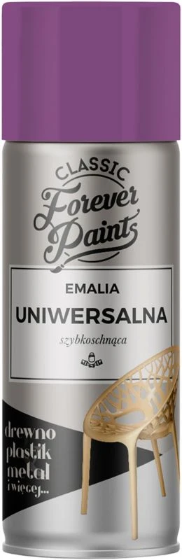 Forever Paints universel hurtigttørrende emalje spray 400 ml plum