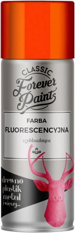 Hurtigtørrende fluorescerende spraymaling Forever Paints 400 ml apricot