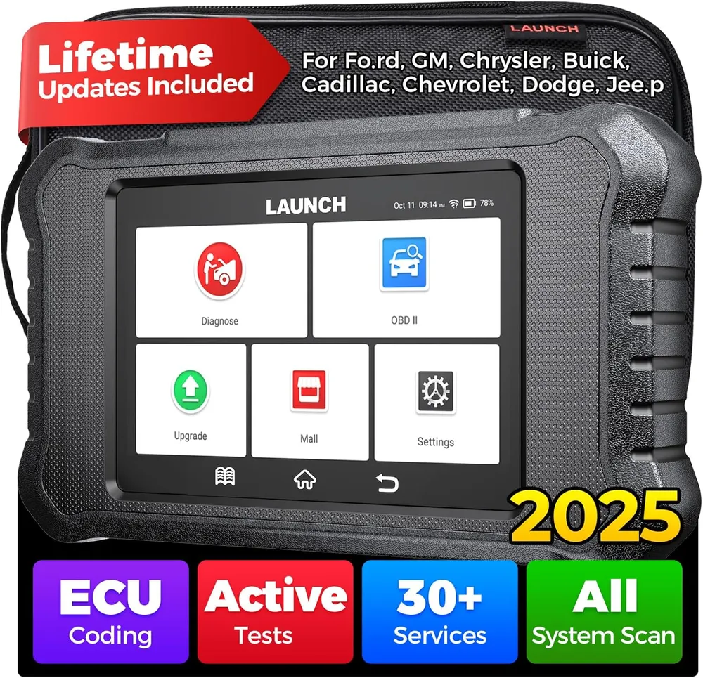 LAUNCH X431 Creader Premier 2.0 FGC OBD2-scanner, tovejs scannings værktøj til Ford, GM og Chrysler serien, ECU-kodning, l...