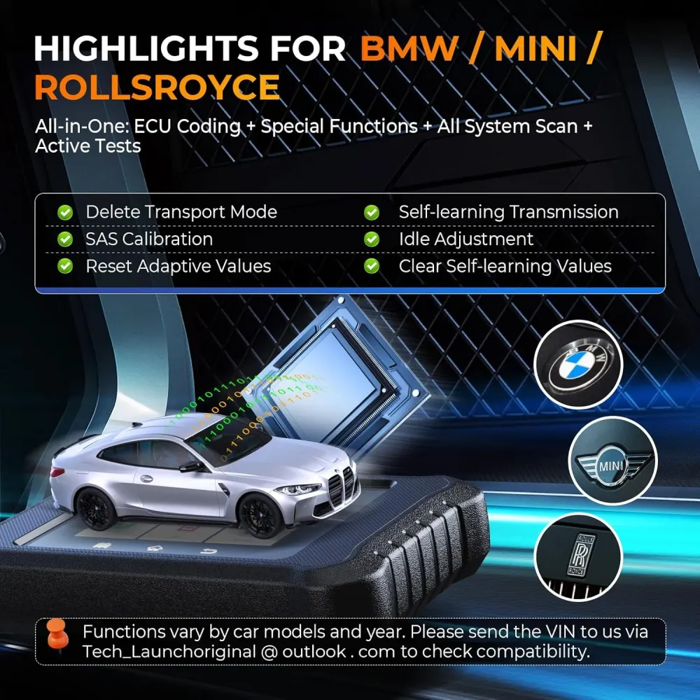 LAUNCH X431 Creader Top-level 2.0 BBA OBD2 bil scanner til BMW, Mercedes-Benz, VW, Audi, Maybach, Mini, RollsRoyce