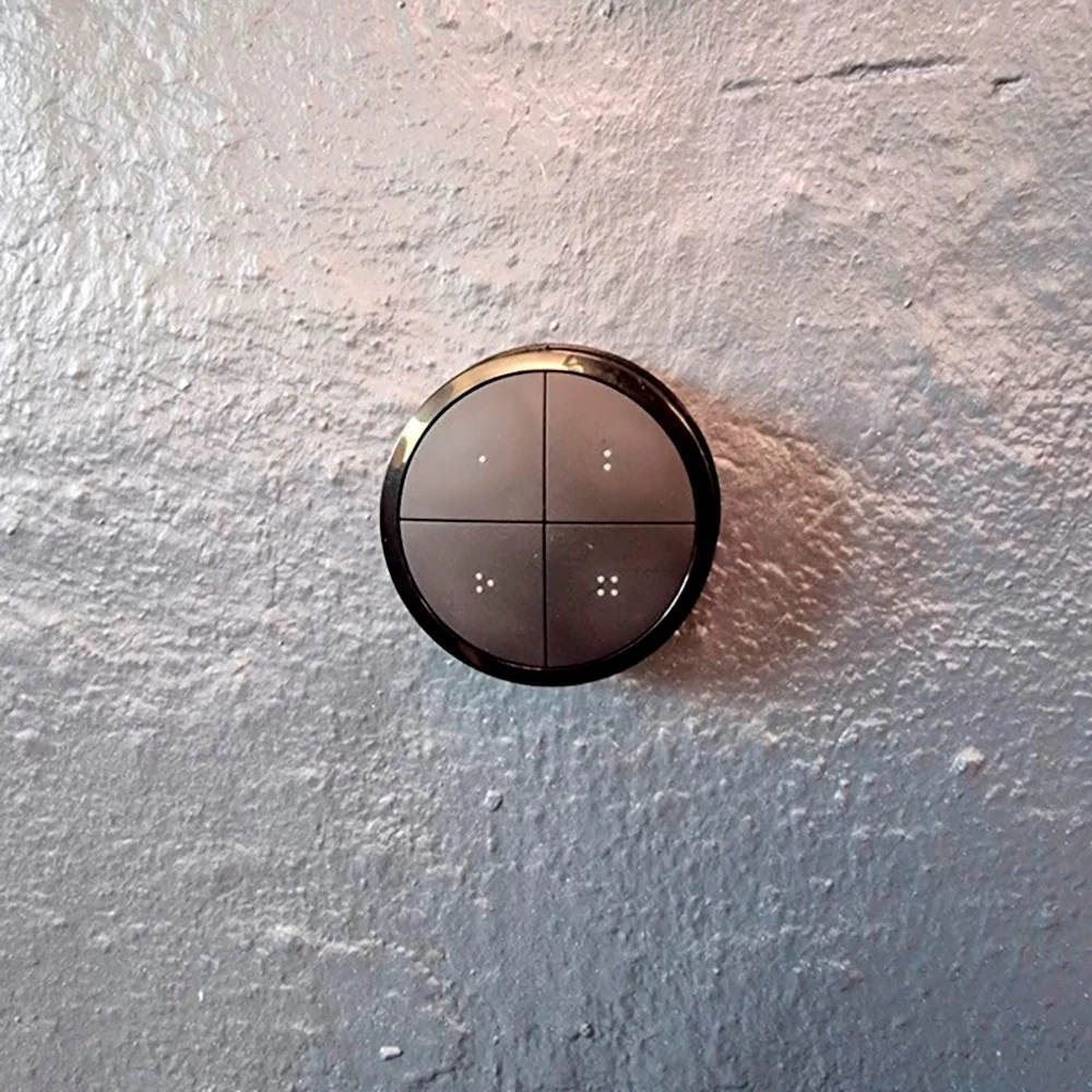 Light Solutions - Philips Hue Tap Dial Switch Rundt Beslag - Ebony - Indoor/Outdoor Use