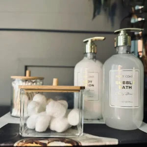 Makeup organizer - Perspex med bambuslåg
