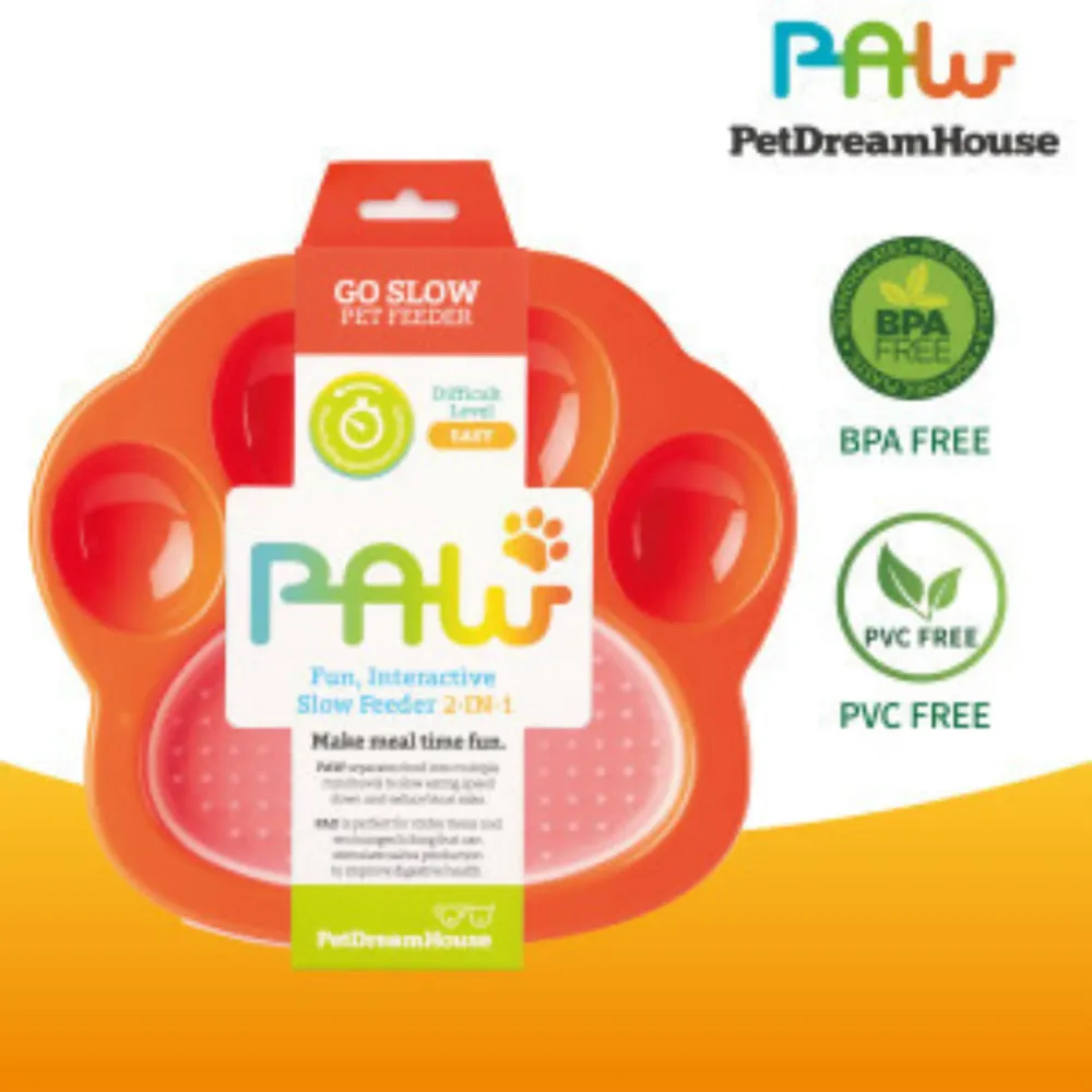2-i-1 Paw Feeder & Slikkemåtte, Apricot | Lifetime Warranty