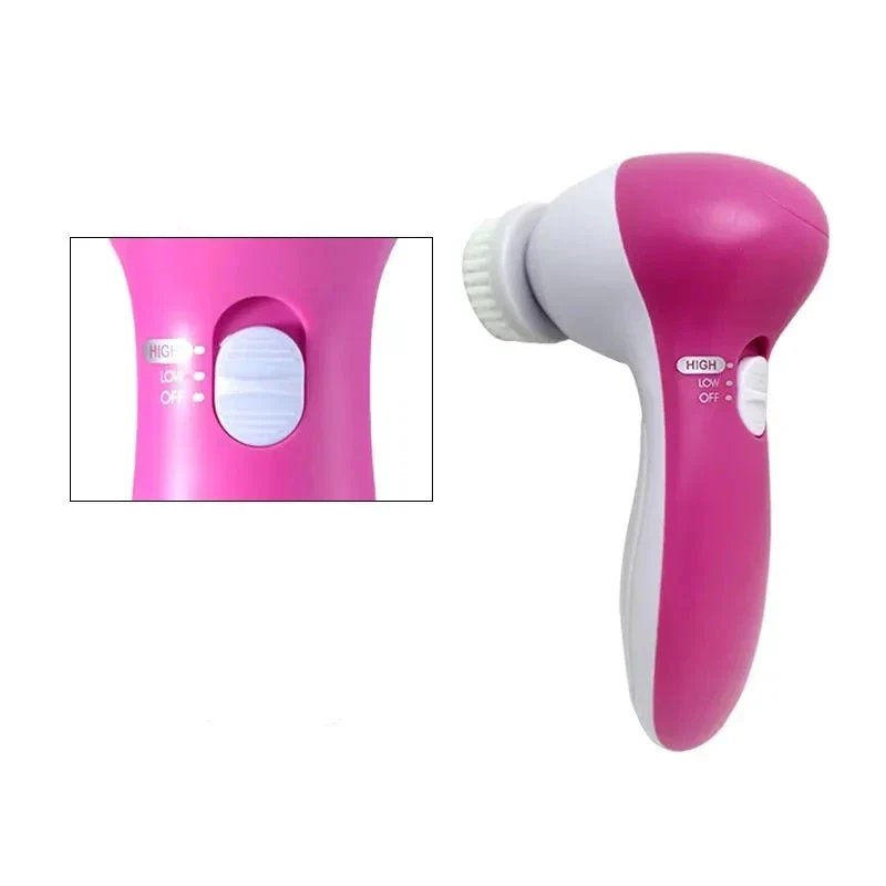 5--1 Facial Cleansing Device | Multi-Function Skin Care System Pink