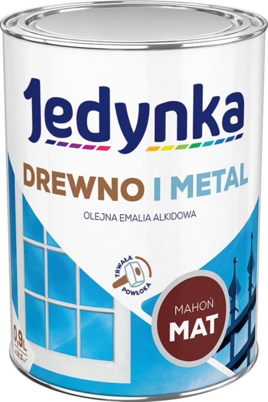 Alkyd-emalje Jedynka træ og metal mahogany wood mat 0,9 l