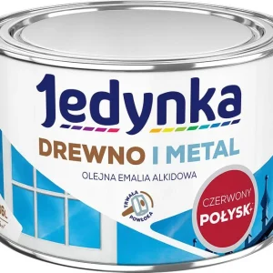 Alkydemalje Jedynka træ og metallic rød blank 0,36 l