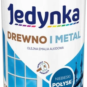 Alkydemalje Jedynka Træ og Metallic blå blank 0,9 l