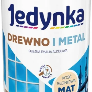 Alkyd-emalje Jedynka træ og metallic elfenbensmat 0,9 l