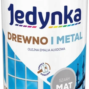 Alkydemalje Jedynka træ og metallic grå mat 0,9 l