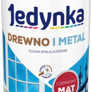 Alkydemalje Jedynka Træ og Metallic rød mat 0,9 l