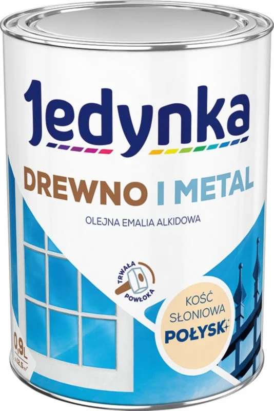 Alkydemalje Jedynka Træ og Stål elfenbensglans 0,9 l