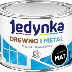 Alkydemalje Jedynka træ og stål mat sort 0,36 l