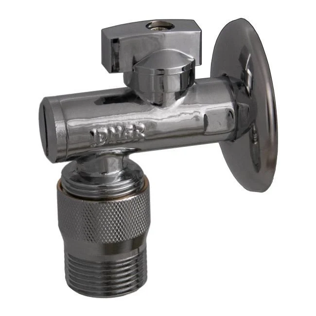 Aquastop vinkelformet ventil 1/2"x3/4" Brushed Nickel
