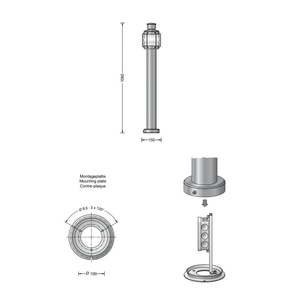 B1522 pullertlampe boom