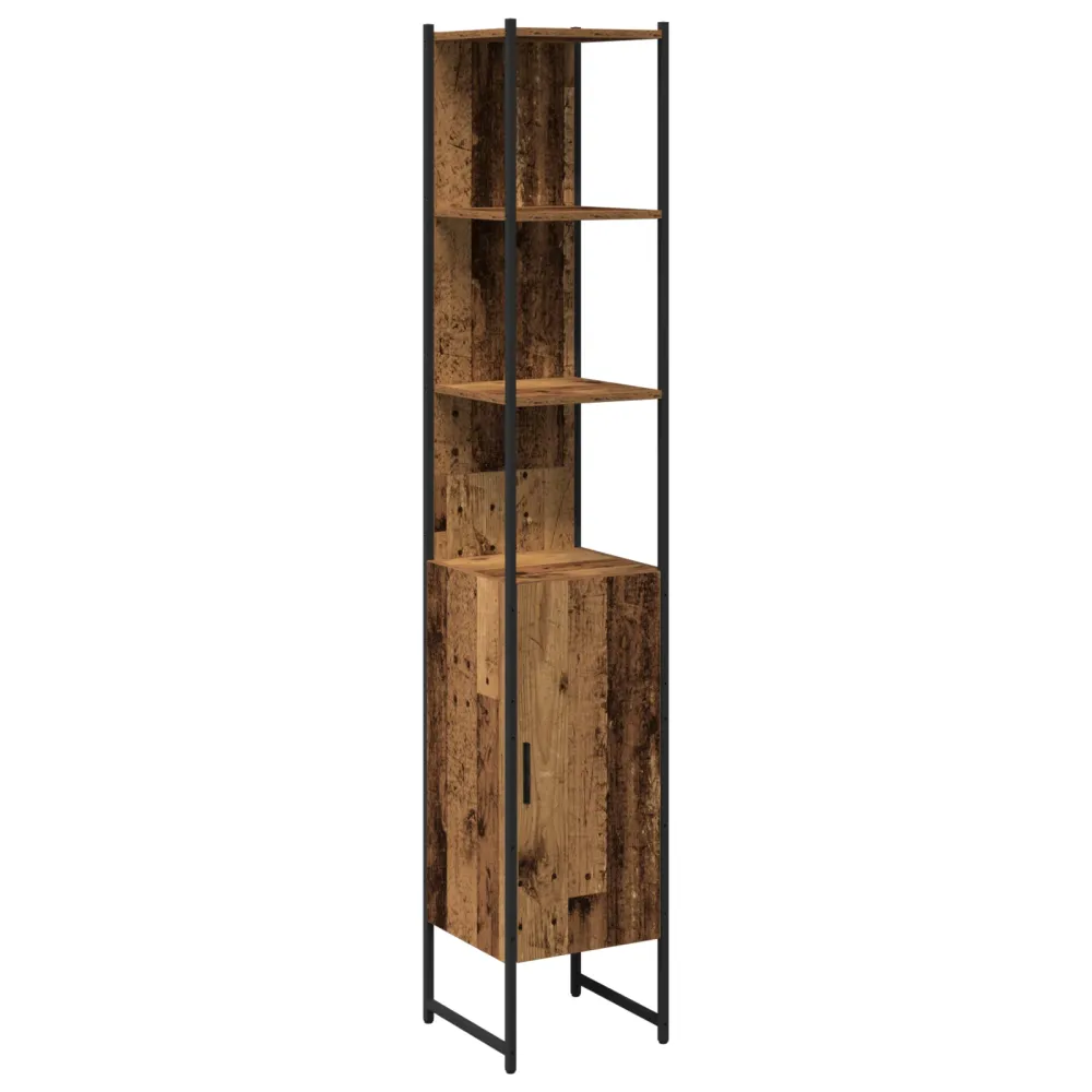 Badeværelsesskab Gammelt Træ 33 X 33 X 185.5 Cm Fremstillet Træ