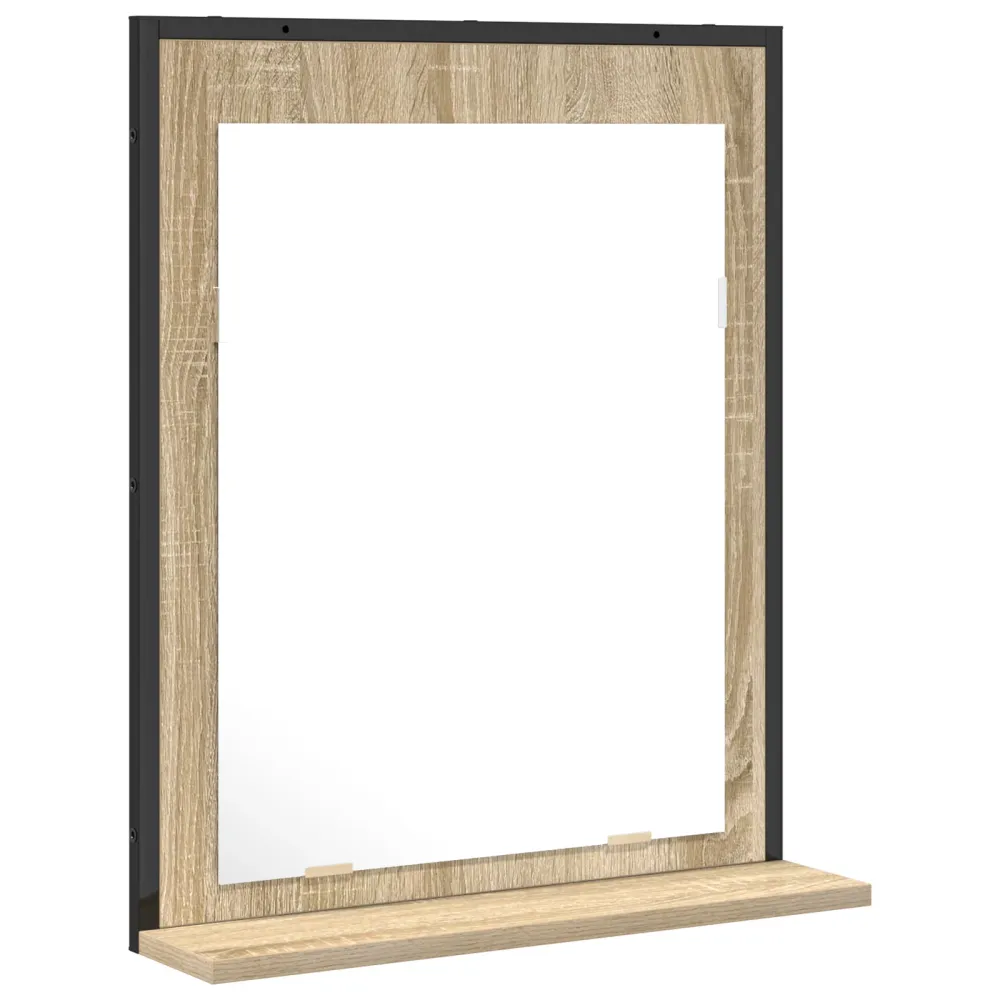 Badeværelsesspejl Ebony 50 X 12 X 60 Cm Konstrueret Træ