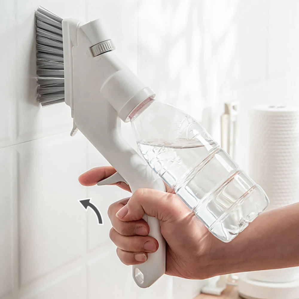 Bathroom Tile Scrubber | Ergonomic Design Soap Dispenser