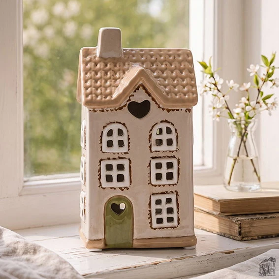 Blåt Hus til fyrfadslys Industrial Design
