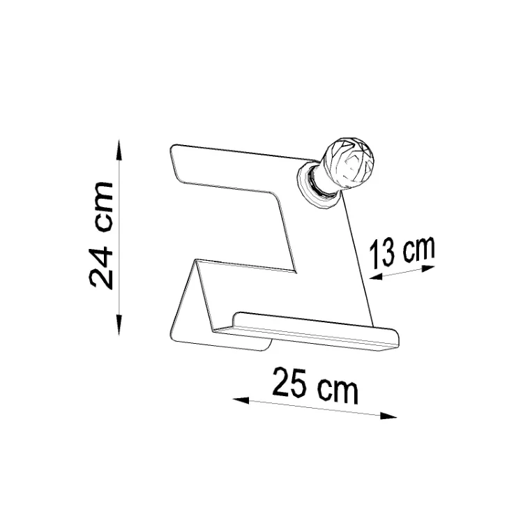 Bordlampe INCLINE charcoal