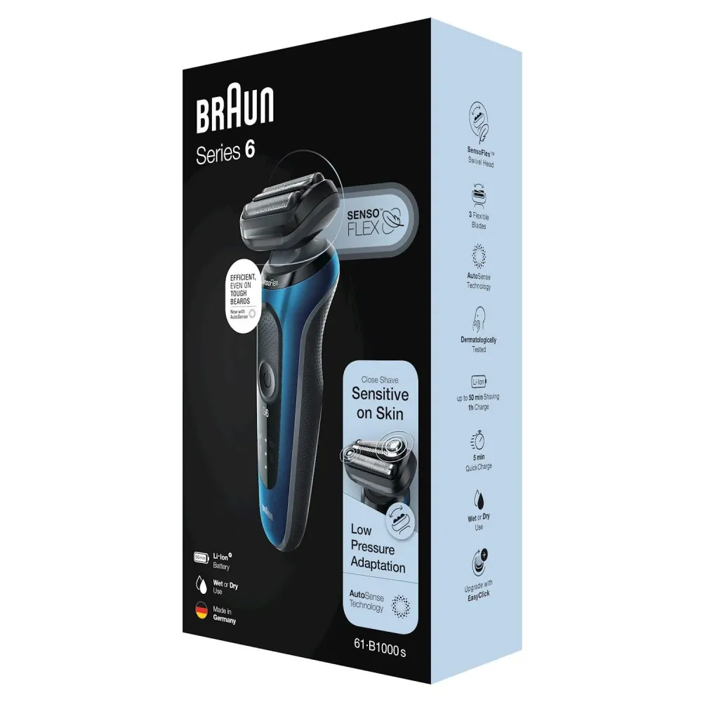 Braun Barbermaskine Shaver 61-B1000s Navy