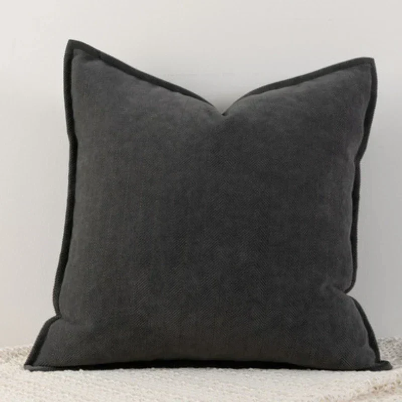 Chenille Cushion Cover | Textured Luxury Home Decor Dark