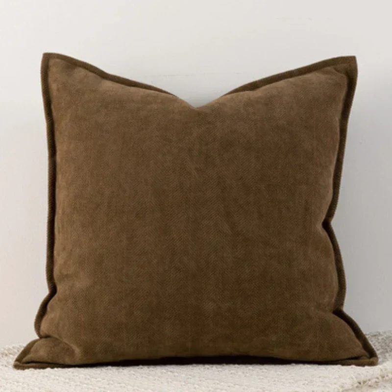 Chenille Cushion Cover | Textured Luxury Home Decor Dark