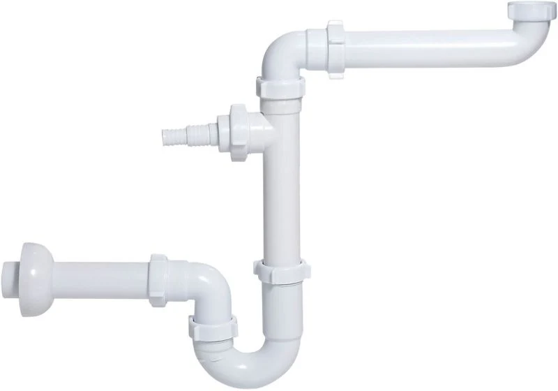 Comfort-designed halv-sifon til 1-kammers vask fra Ani-plast