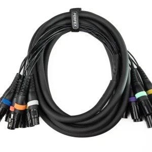Cordless Par-8 multicore XLR han to XLR hun (5m)