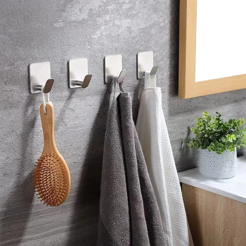 Cordless Stainless Steel Bathroom Hook 1pcs