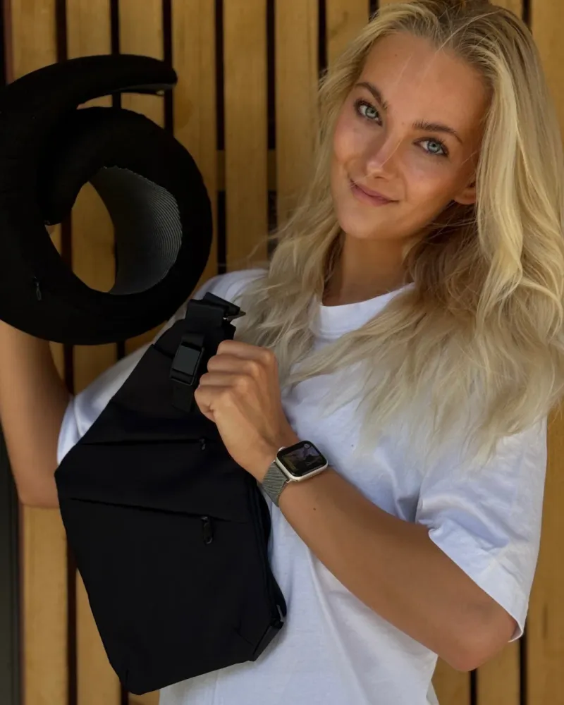 Cozy Pillow + Sleekbag Quick-Release Graa