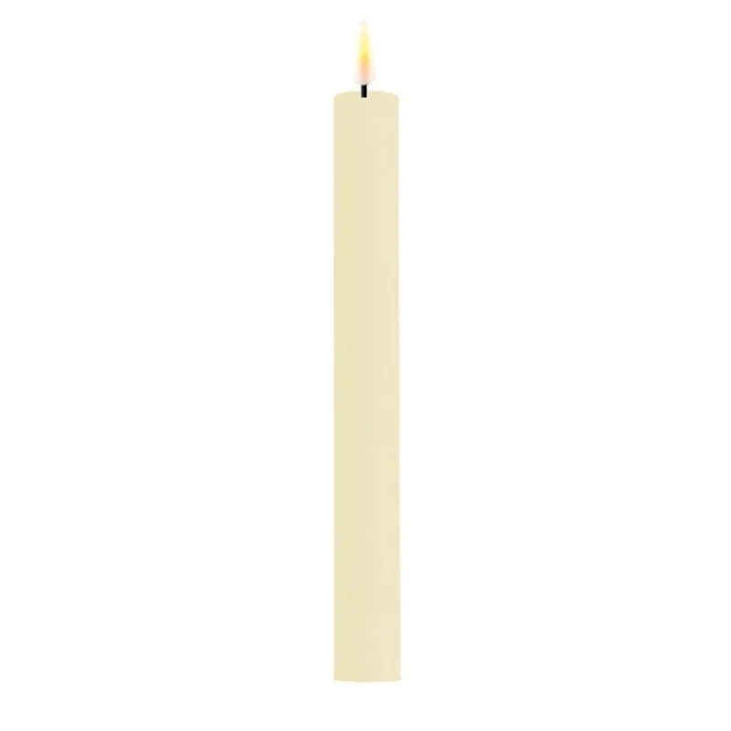 Cream indendørs Kronelys 2 stk (24 cm)
